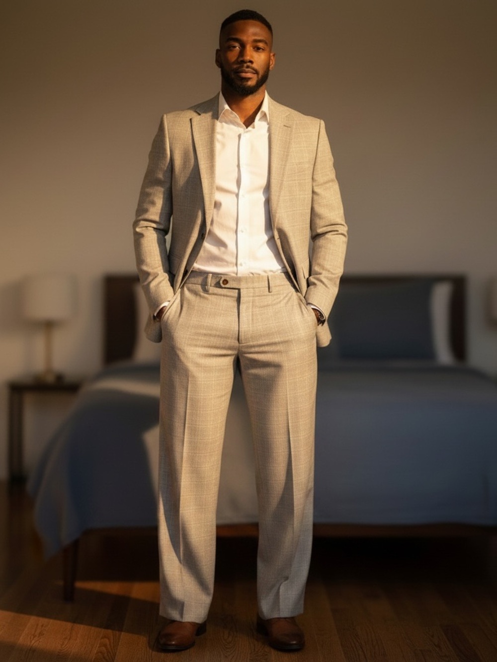 Men's Classic Check Suit Jacket & Trousers